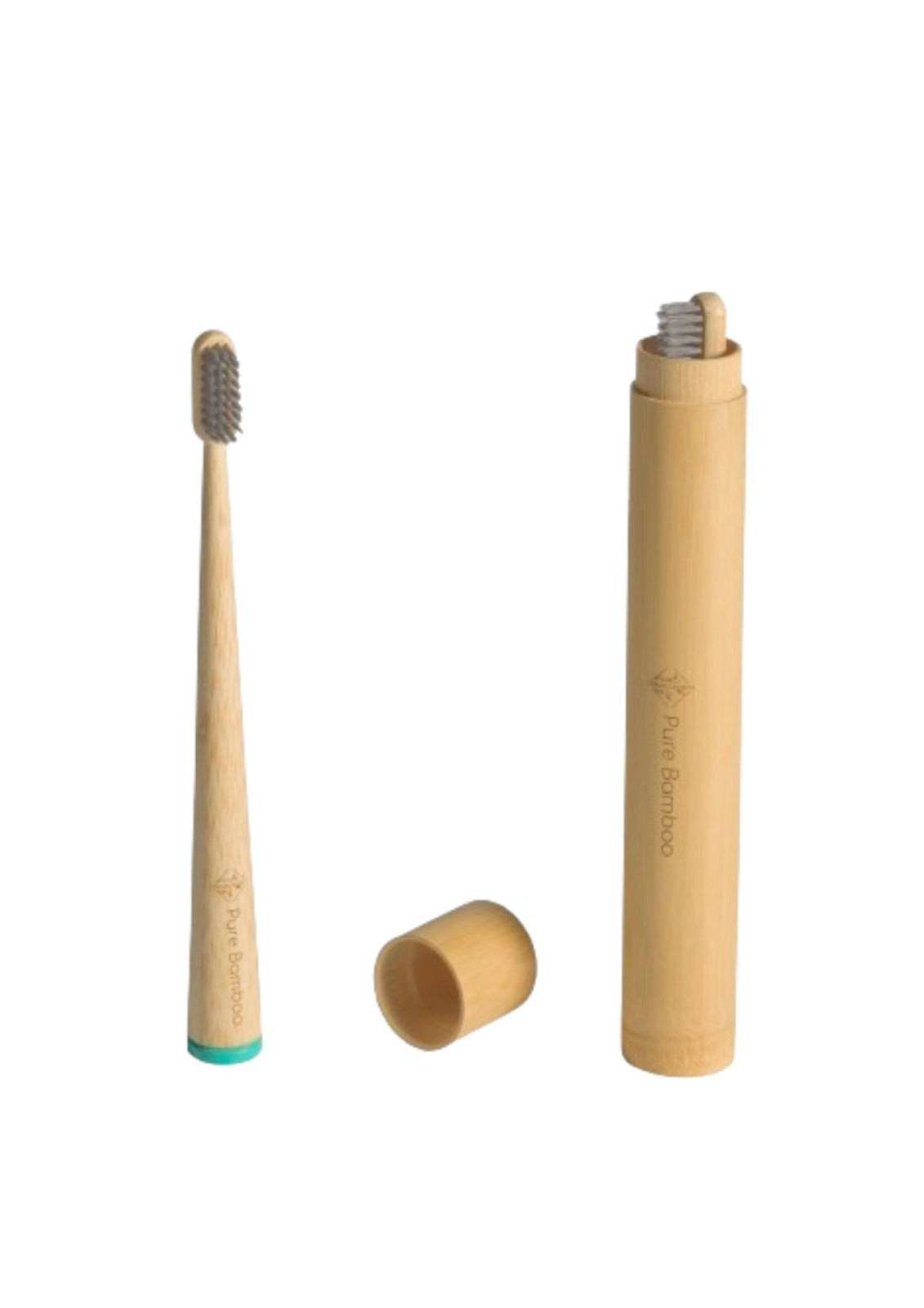 Pack Familiar 4 Cepillos y 4 Estuches de viaje de bambu