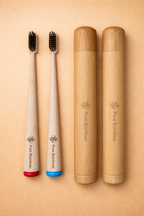 Pack Estuches de Viaje con Cepillos de Dientes de Bambu