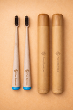 Pack Estuches de Viaje con Cepillos de Dientes de Bambu