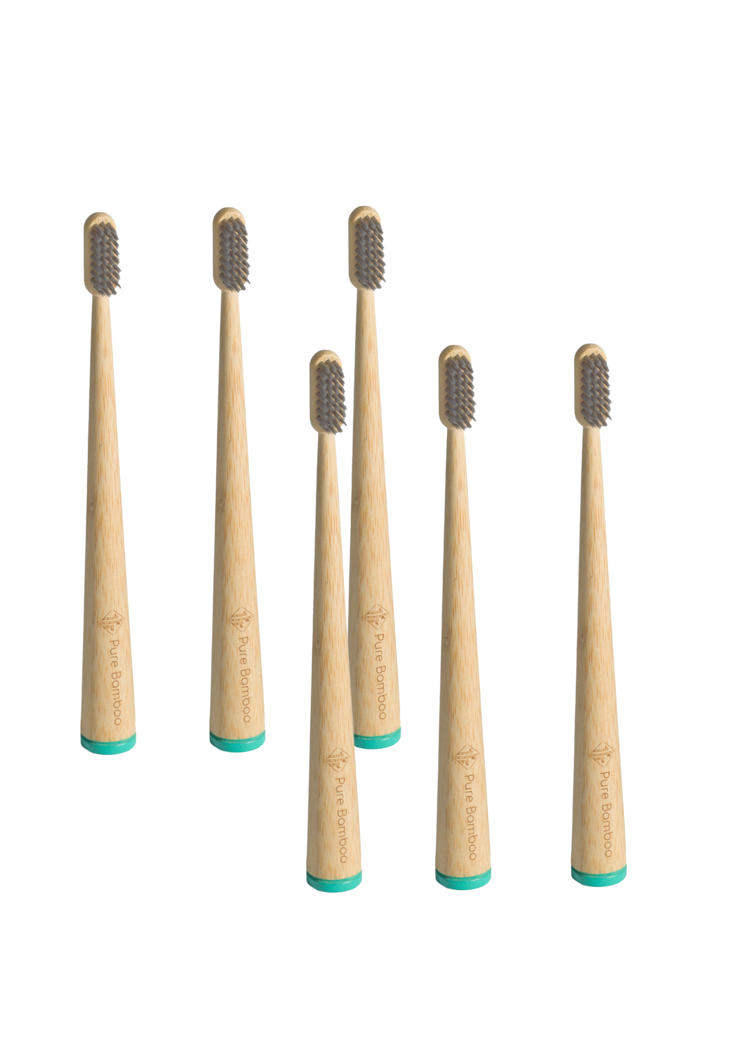 6 Cepillos de dientes de Bambú