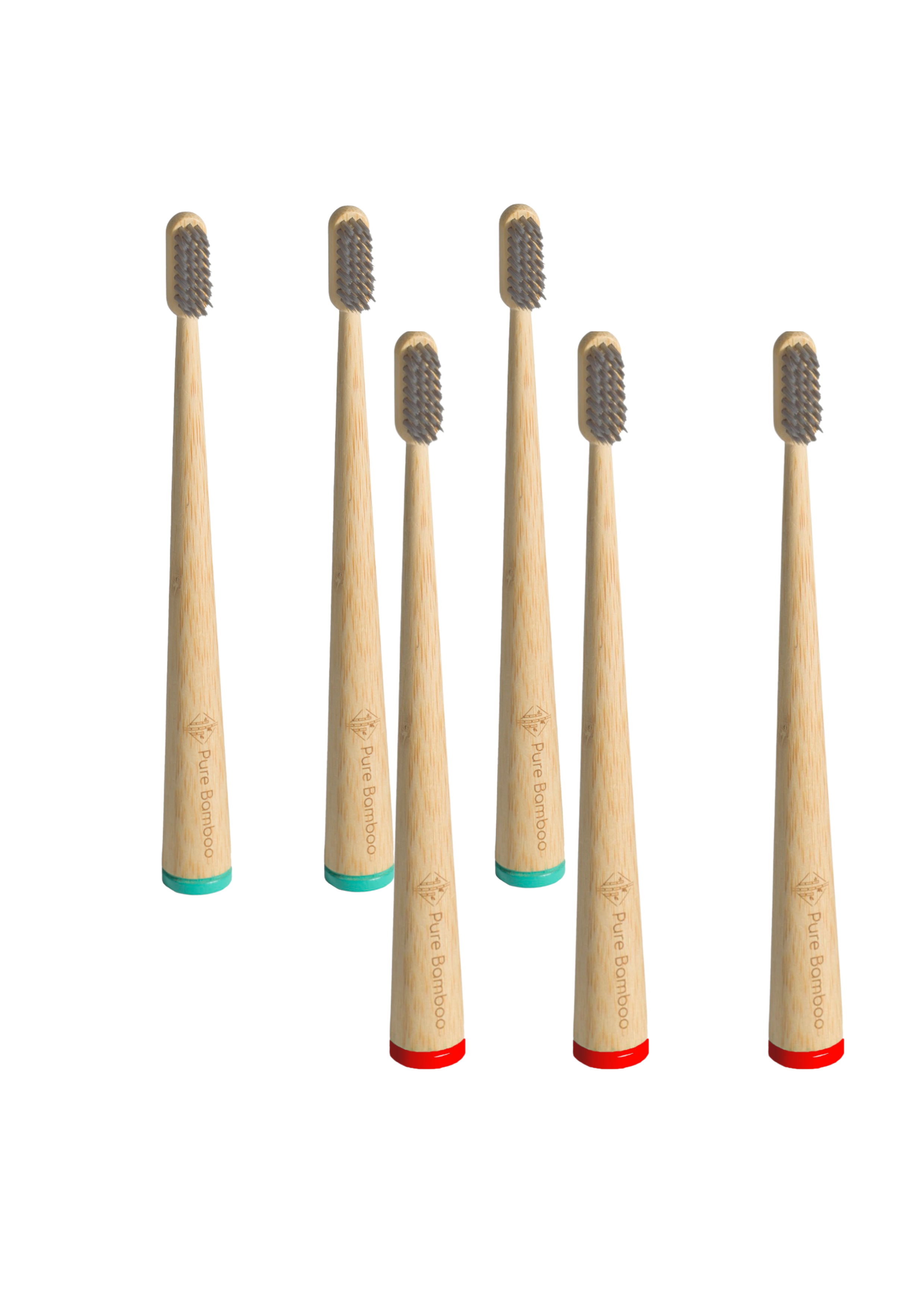 6 Cepillos de dientes de Bambú