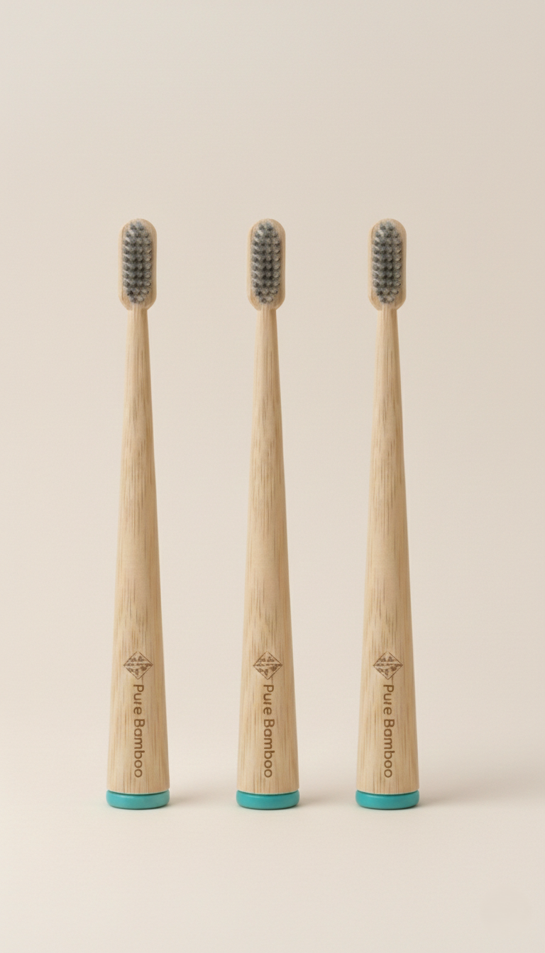 Pack 3 cepillos de dientes de Bambú