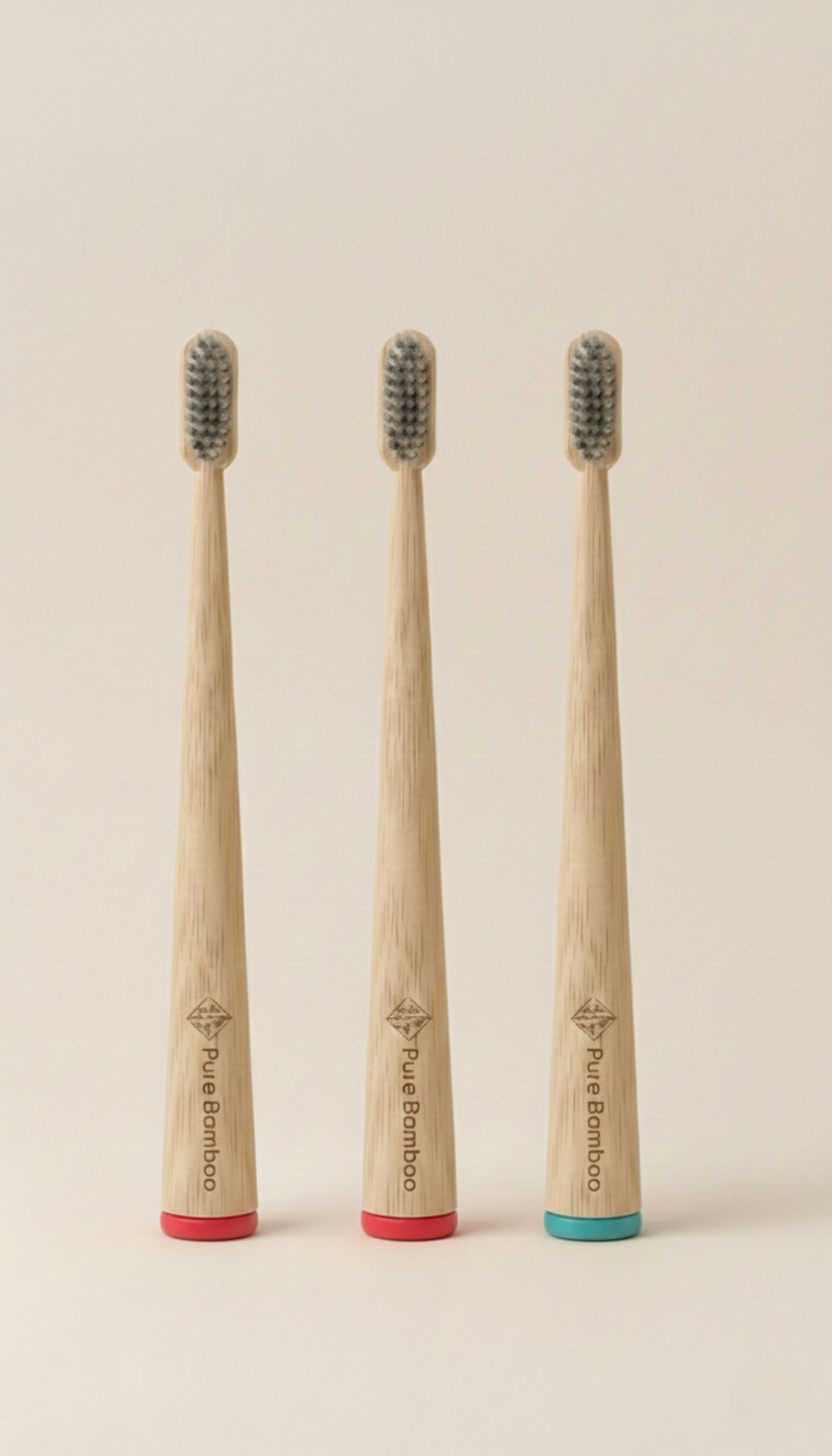 Pack 3 cepillos de dientes de Bambú